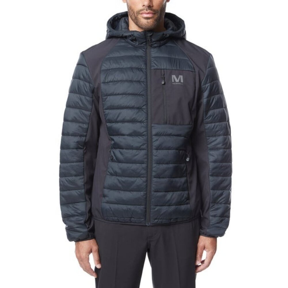 Merrell Hooded Mixed Media Puffer Softshell‎